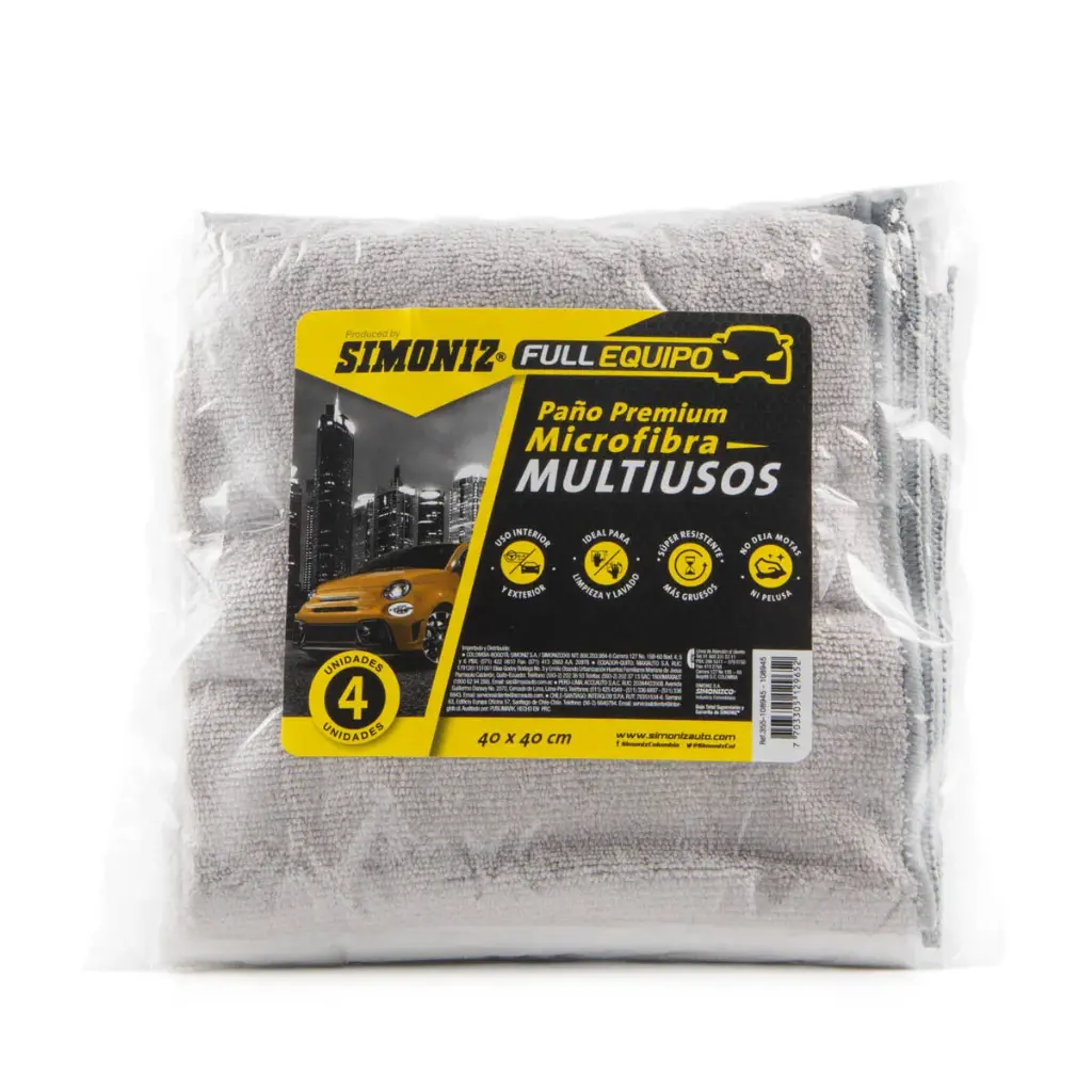 Paño Microfibra SIMONIZ Full Equipo 4 Unds